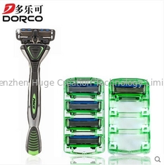 China A lâmina de  de 6 lâminas para barbear, passeia 6 cartuchos de lubrificação azuis da lâmina da tira fornecedor