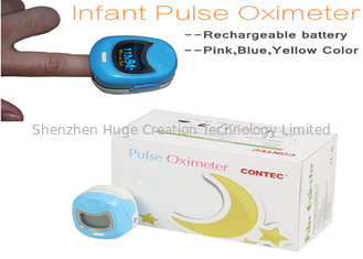 China Exposição de OLED oxímetro do pulso azul/rosa/amarelo da ponta do dedo para crianças fornecedor