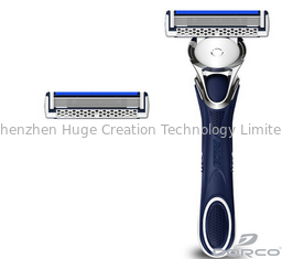 China Lâmina da lâmina da cor SVA1000 azul multi, barbeando a lâmina de segurança com dois cartuchos fornecedor
