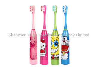 China Escova de dentes elétrica das crianças do teste padrão dos desenhos animados com cabeças frente e verso da escova de dentes fornecedor